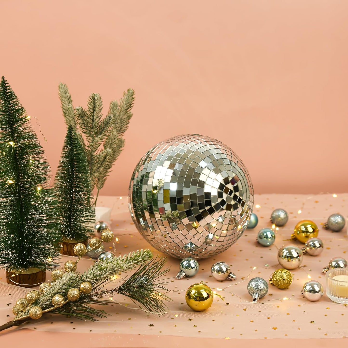 8Inch Disco Ball Decor Mirror Balls Hanging Disco for Party Decorations Wedding Home