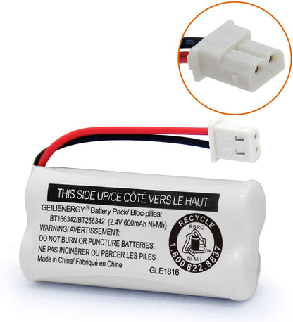 BT162342 BT262342 Battery Compatible with BT183342 BT283342 BT166342 BT266342 Vtech CS6114 CS6419 CS6719 At&T EL52300 CL80111 Cordless Phone(Pack of 2)