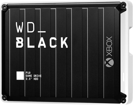 4TB P10 Game Drive for Xbox - 1-Month Xbox Game Pass, Portable External Hard Drive for On-The-Go Access to Your Xbox Game Library - WDBA5G0040BBK-WESN