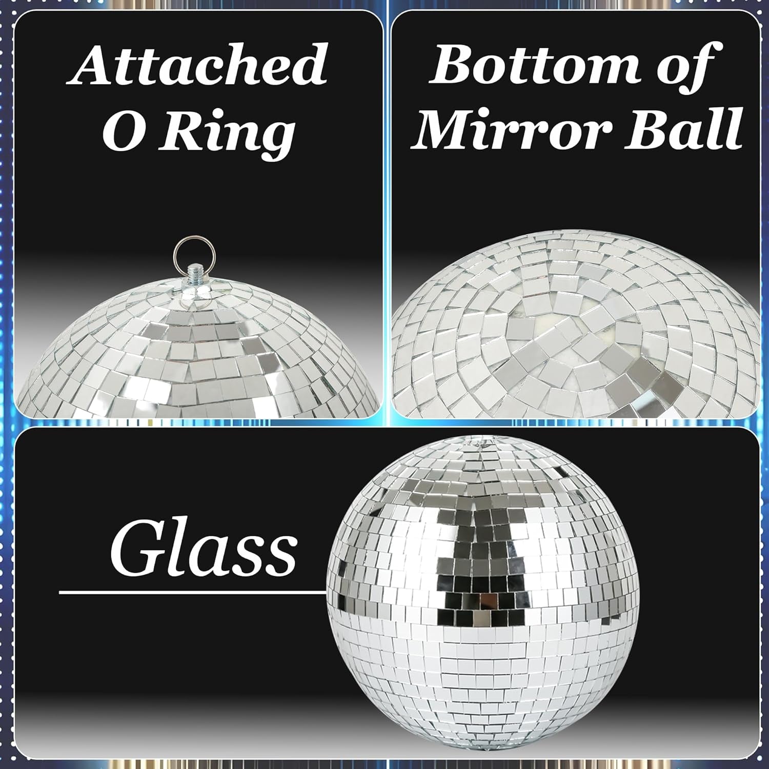 8Inch Disco Ball Decor Mirror Balls Hanging Disco for Party Decorations Wedding Home