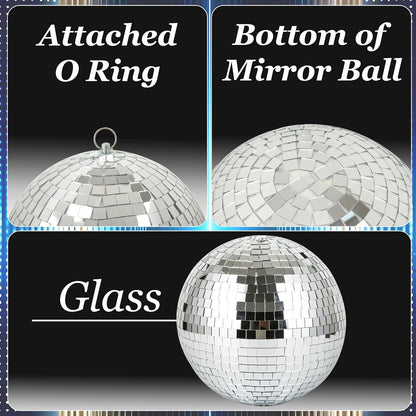 8Inch Disco Ball Decor Mirror Balls Hanging Disco for Party Decorations Wedding Home